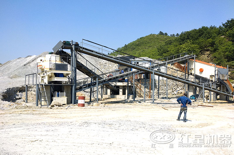 大理石邊角料加工沙子用什么機(jī)器？多少錢？現(xiàn)場(chǎng)視頻
