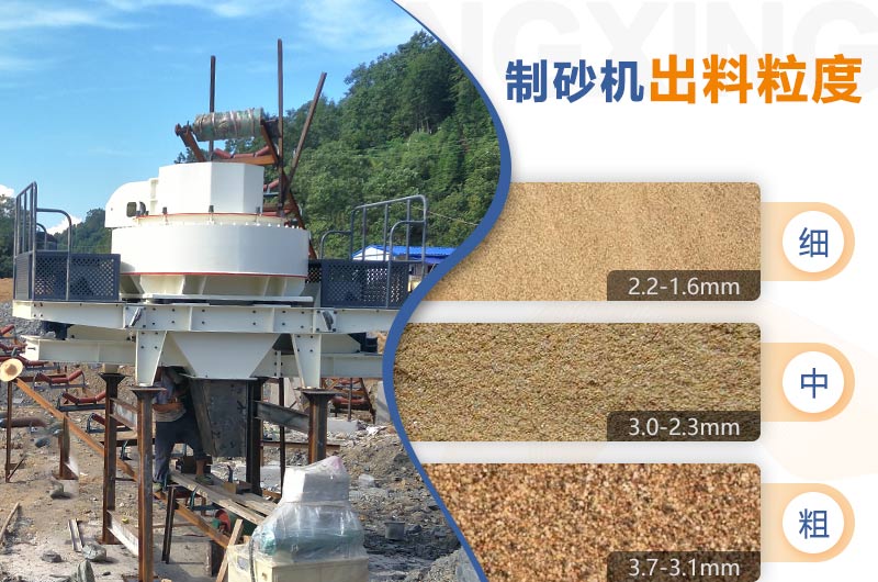 紅星機器HVI制砂機的粗、中、細粒度范圍